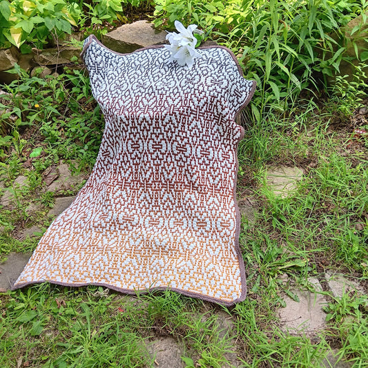 Antiek behang aanpasbaar overlay mozaïek dekenpatroon