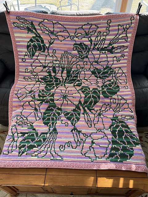 Merry Morning Glories Overlay Mozaïek Haakpatroon