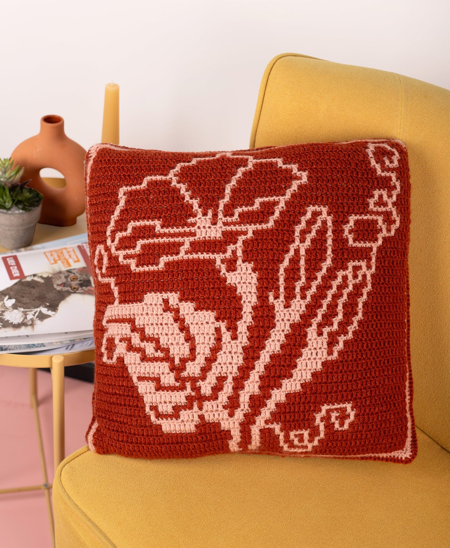 Merry Morning Glories Overlay Mozaïek Kussen Patroon (inclusief NL)