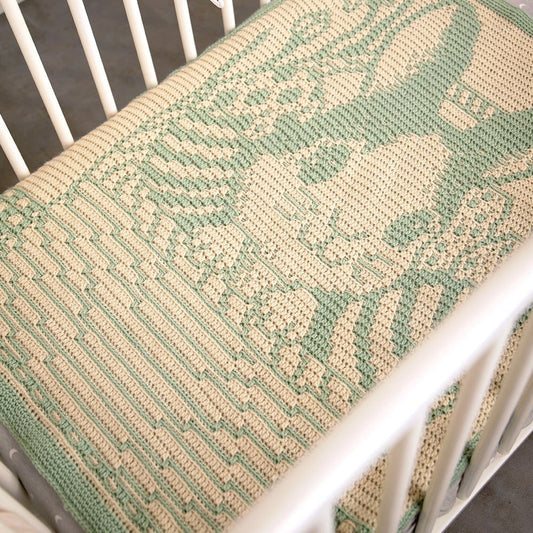 Bunny Surprise Overlay Mozaïek Haakpatroon Baby/Peuterdeken (Inclusief NL)