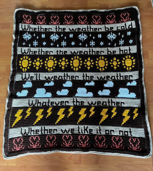 Whatever The Weather Overlay Mosaic Crochet Throw Pattern