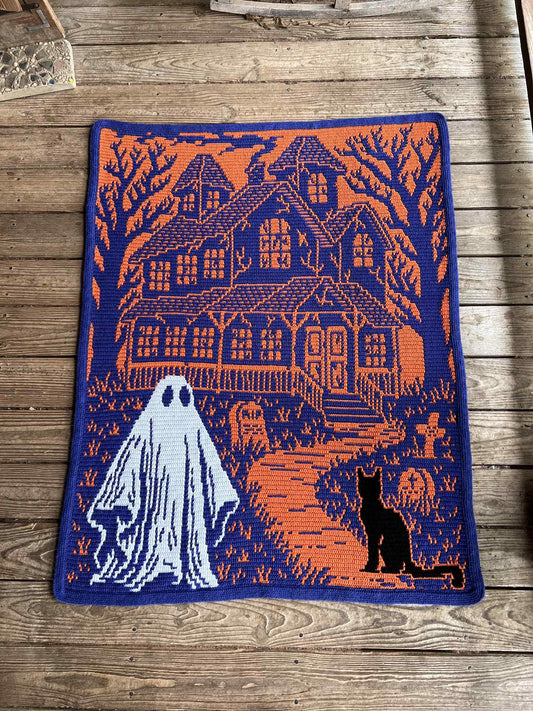 Phantom Manor Overlay Mosaic Crochet Blanket Pattern