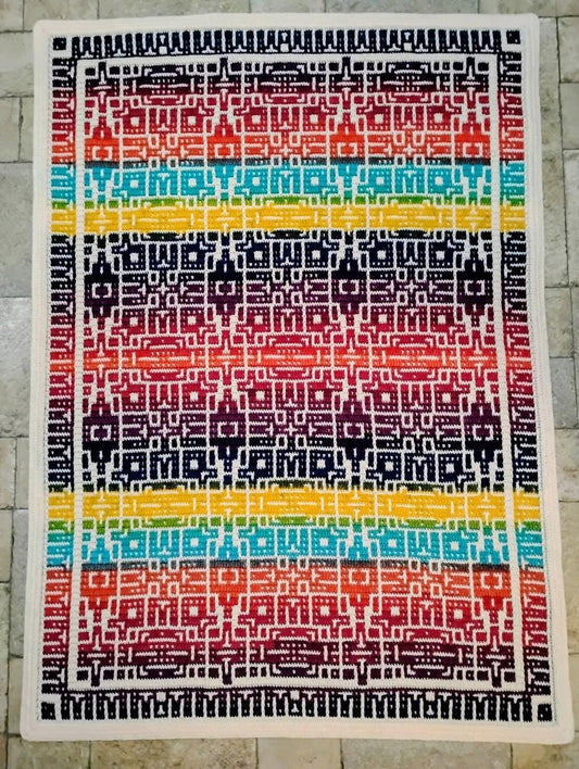 Circuit Garden Overlay Mosaic Crochet Blanket Pattern