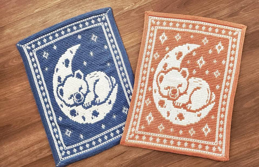 Moon Bear Overlay Mosaic Crochet Blanket Pattern (PDF Download)