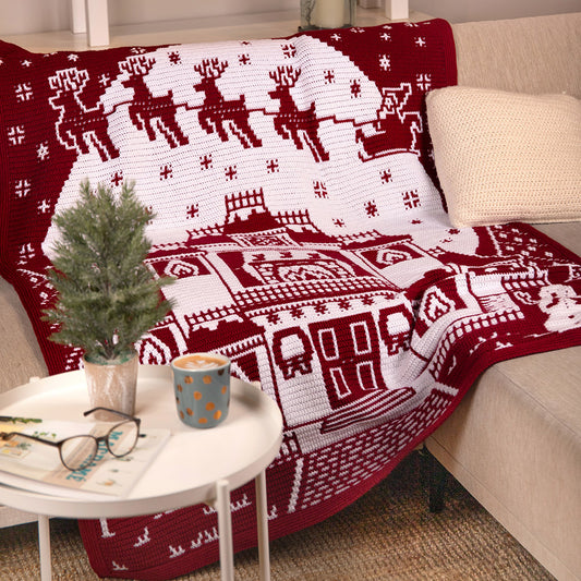 Hartverwarmend Hilltop Holiday House Overlay Mozaïek Haakdeken Patroon