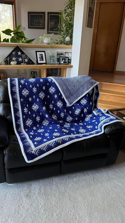 Lacyflakes Overlay Mosaic Crochet Decor Pattern Pack (Blanket, Pillow, and Table Runner)