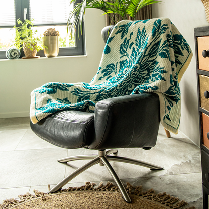 Nordic Bloom Overlay Mosaic Crochet Floral Blanket Pattern