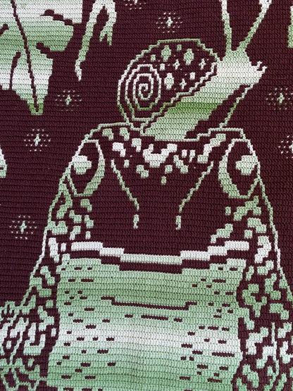 Forest Frog Overlay Mosaic Crochet Blanket Pattern