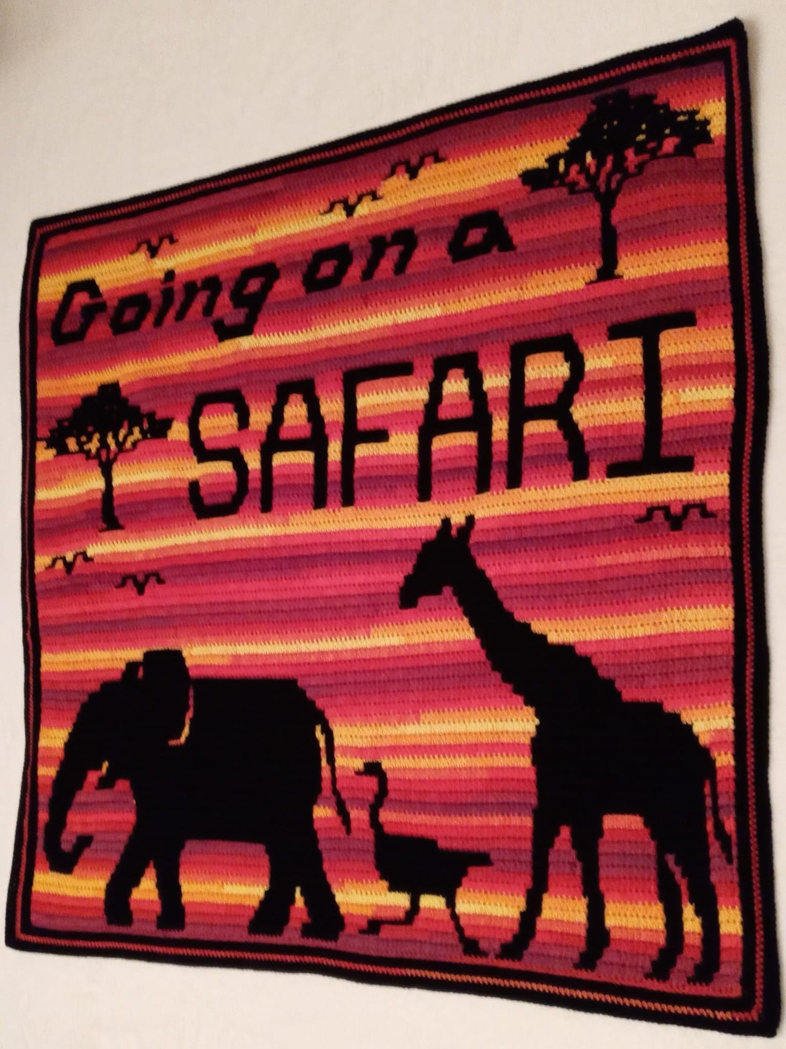 Going On A Safari Overlay Mosaic Crochet Baby Blanket Pattern