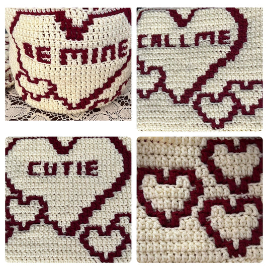 Sweet Talk Hearts Overlay Mosaic Crochet Pattern