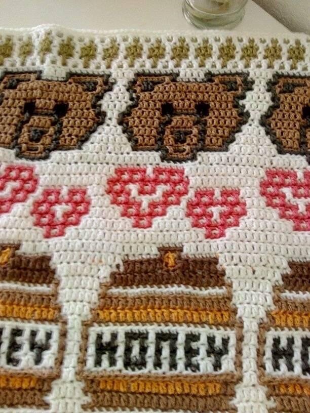 Bee My Honey Bear Overlay Mosaic Crochet Pattern