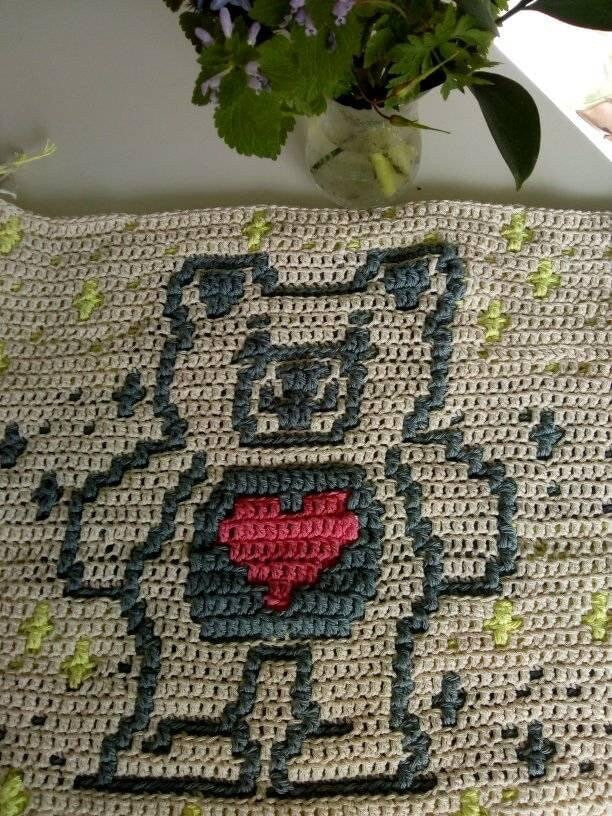 Teddy Bear Parade Overlay Mosaic Crochet Pattern