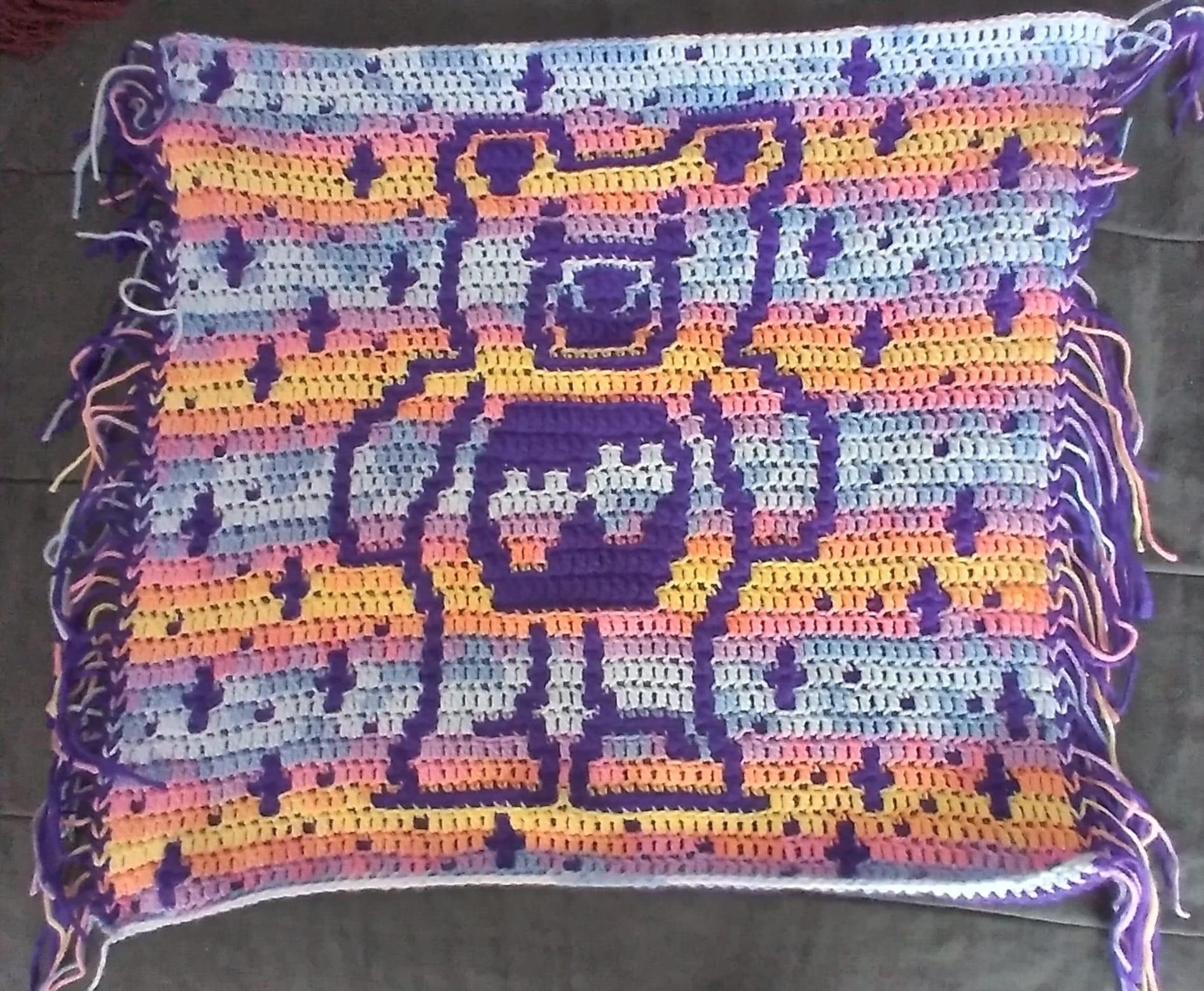 Teddy Bear Parade Overlay Mosaic Crochet Pattern