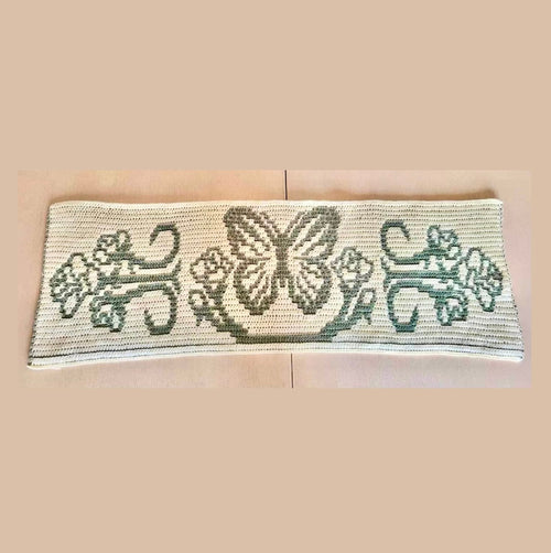 Bountiful Butterflies Overlay Mosaic Table Runner Crochet Pattern