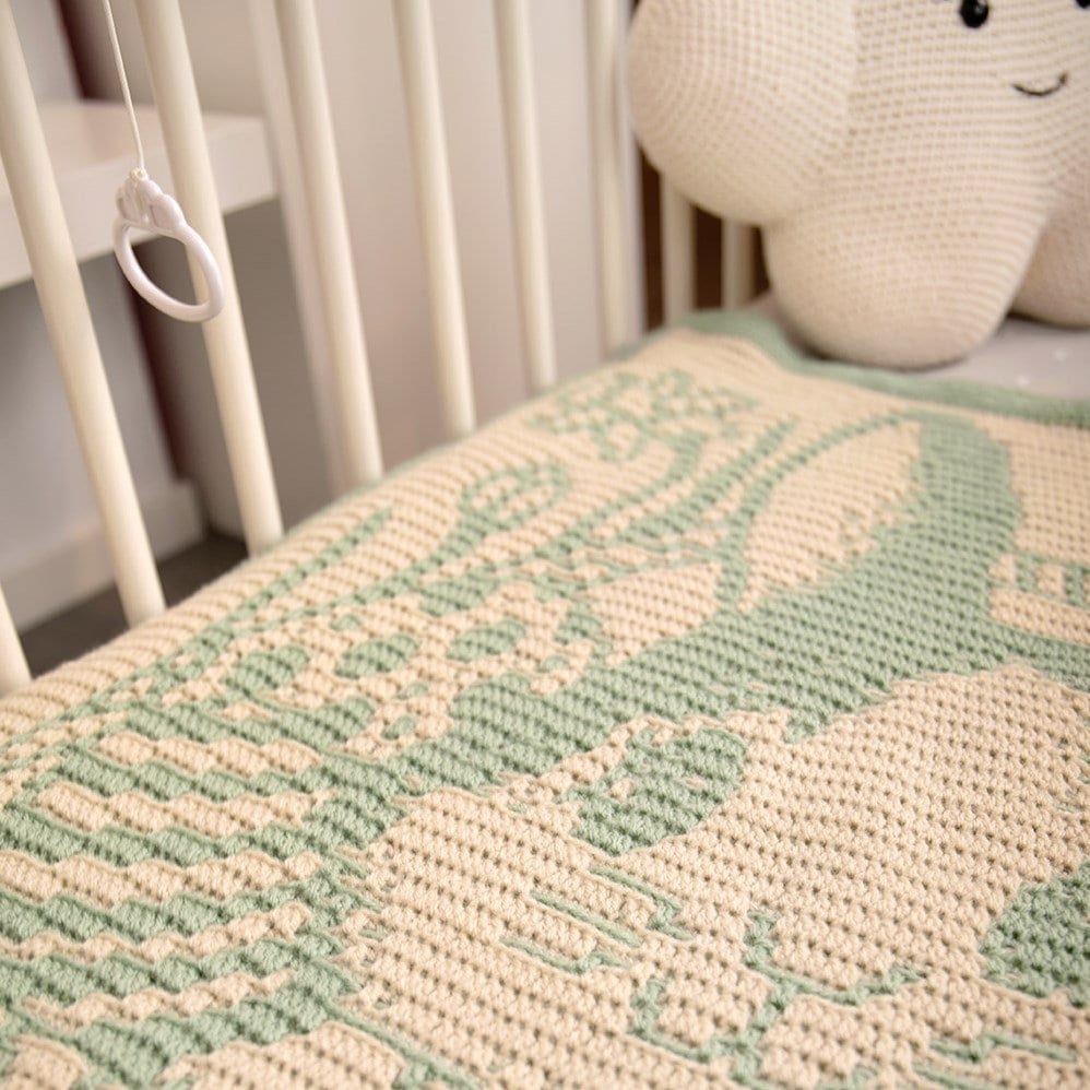 Bunny Surprise Overlay Mosaic Crochet Baby/Toddler Blanket Pattern (Includes NL)