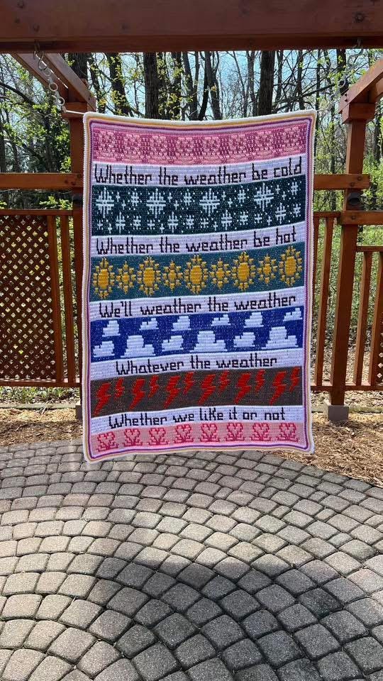 Whatever The Weather Overlay Mosaic Crochet Throw Pattern