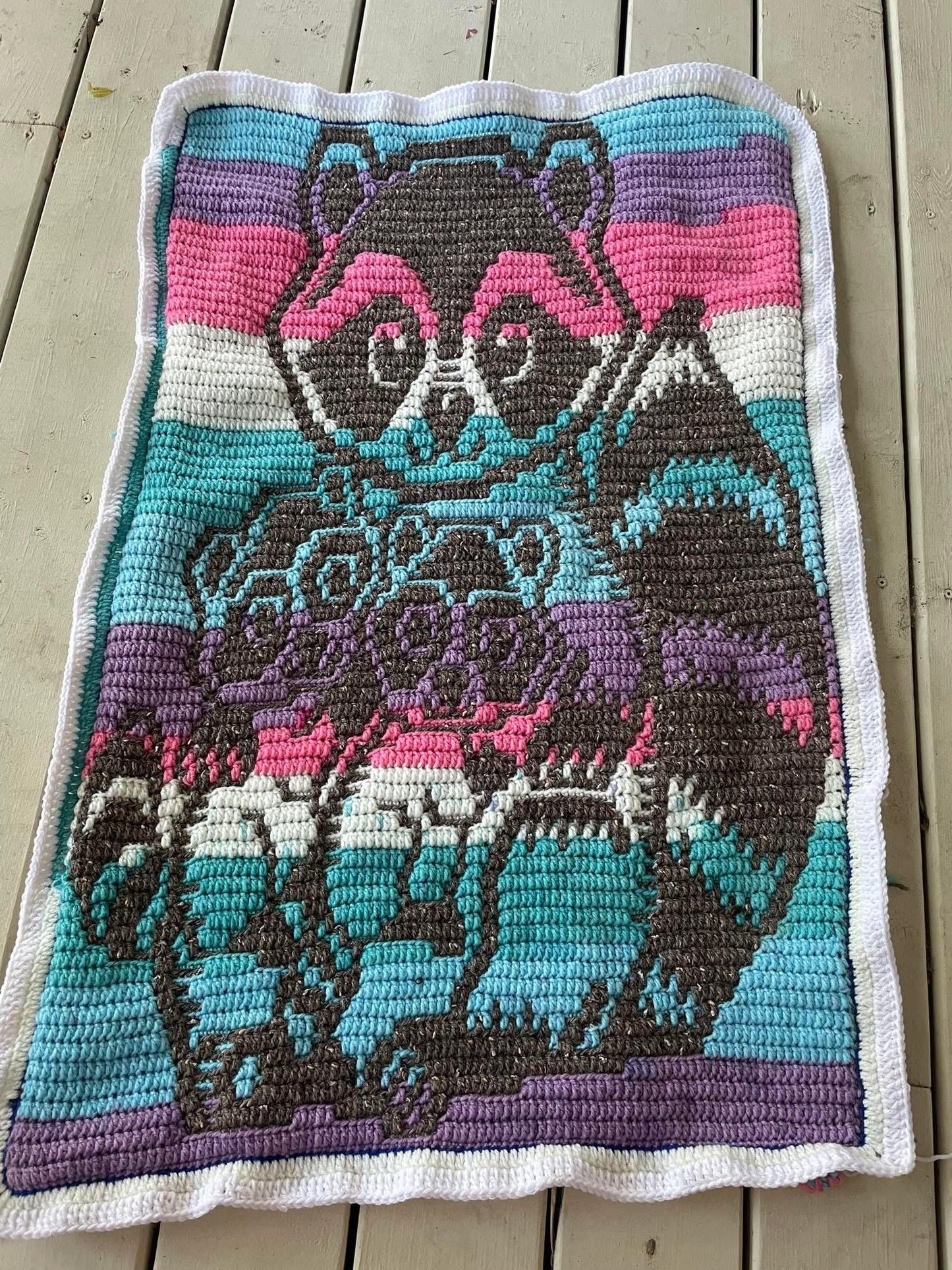 Baby Bandits Overlay Mosaic Crochet Baby/Toddler Blanket Pattern