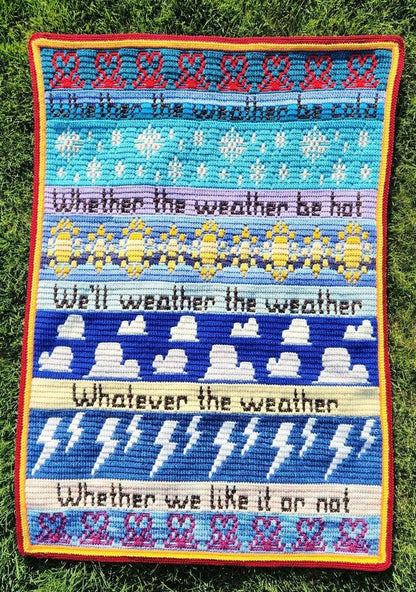 Whatever The Weather Overlay Mosaic Crochet Throw Pattern