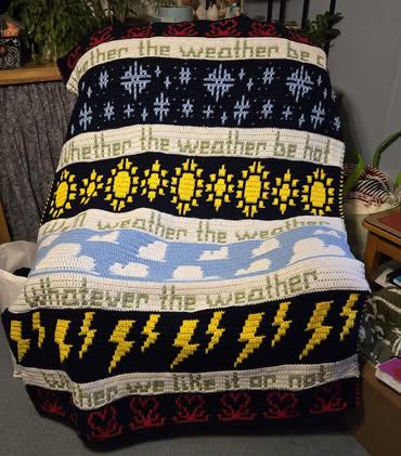 Whatever The Weather Overlay Mosaic Crochet Throw Pattern
