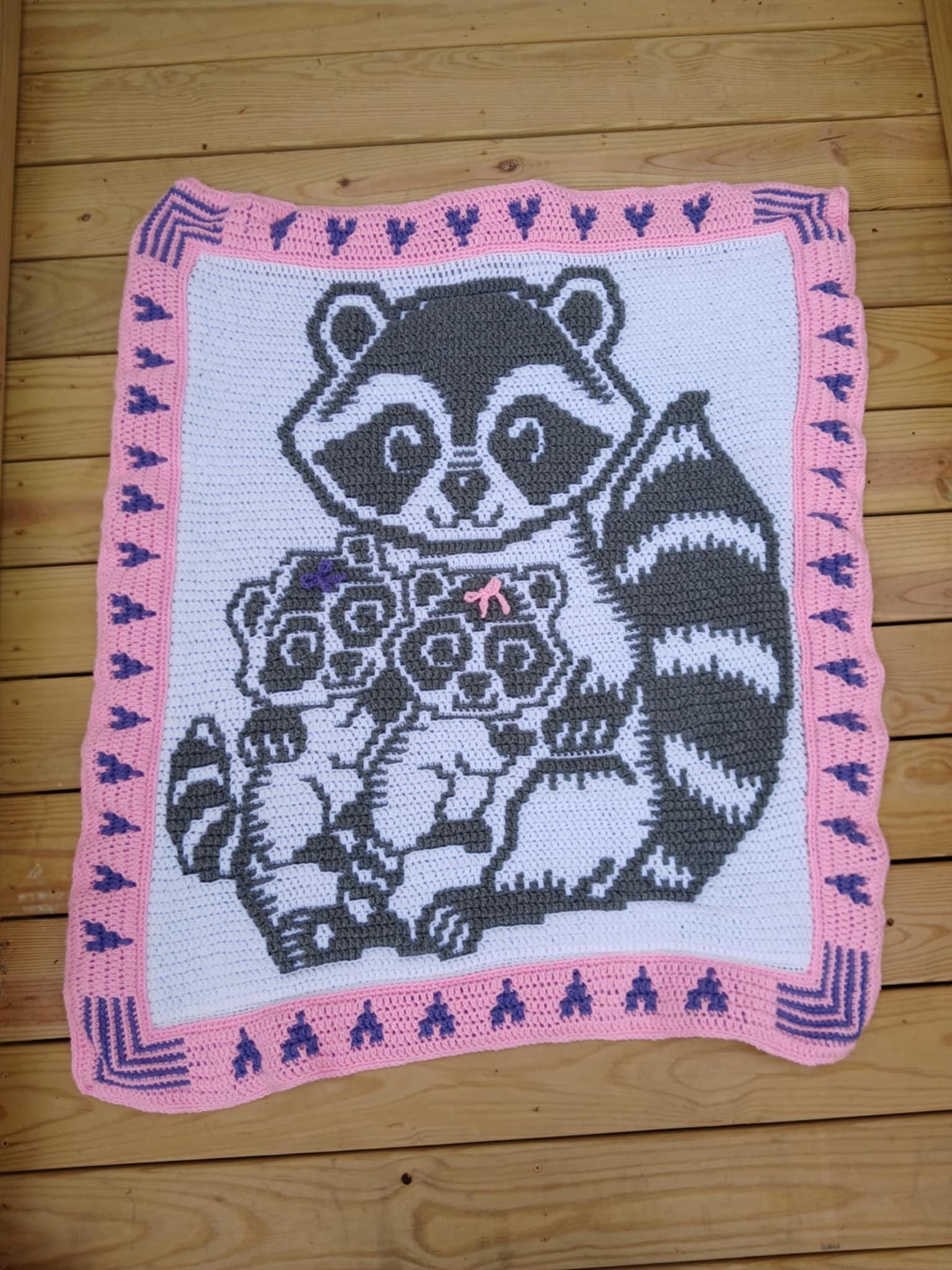 Baby Bandits Overlay Mosaic Crochet Baby/Toddler Blanket Pattern