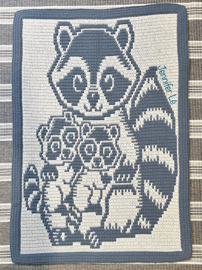 Baby Bandits Overlay Mosaic Crochet Baby/Toddler Blanket Pattern