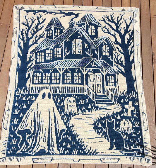 Phantom Manor Overlay Mosaic Crochet Blanket Pattern