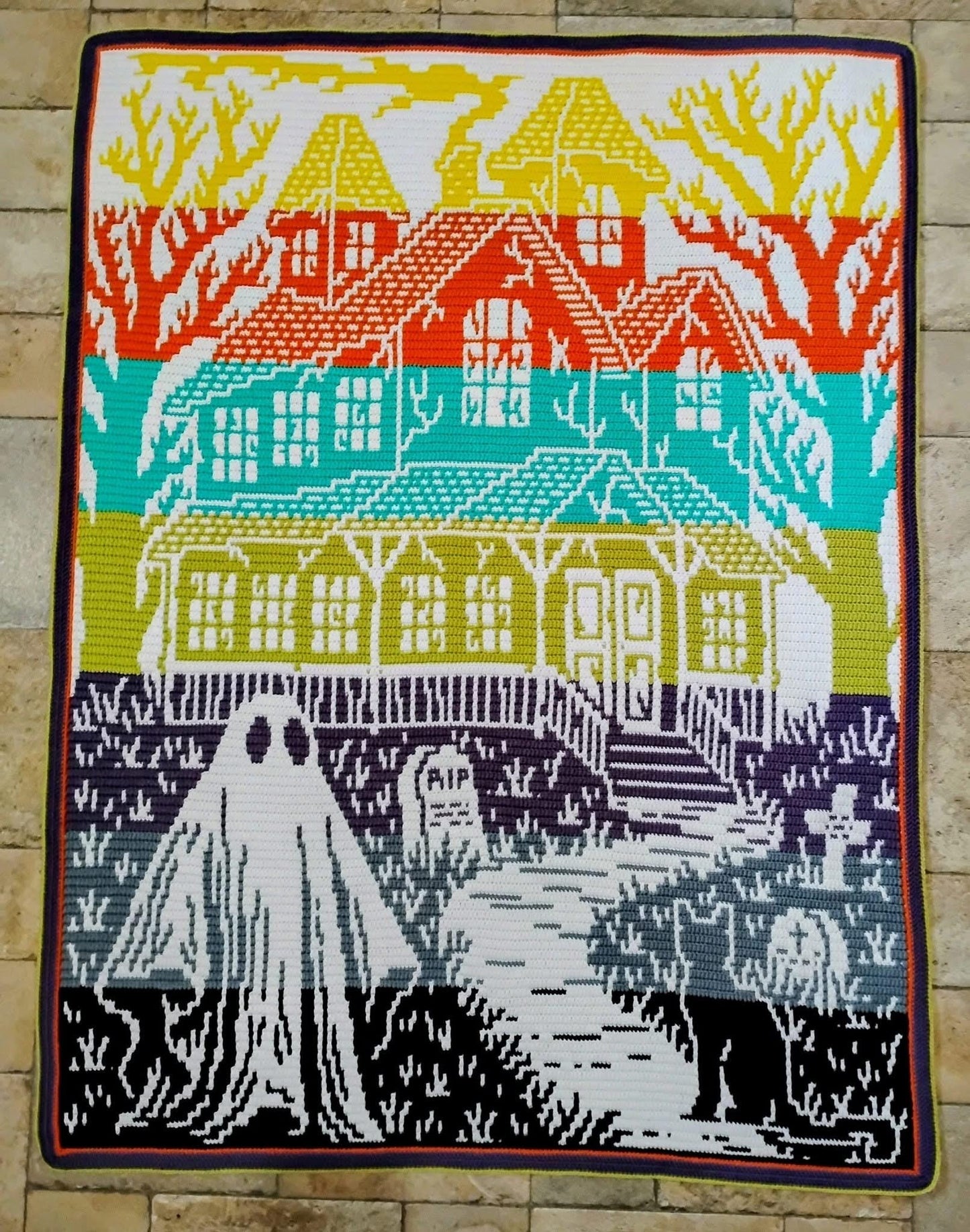 Phantom Manor Overlay Mosaic Crochet Blanket Pattern