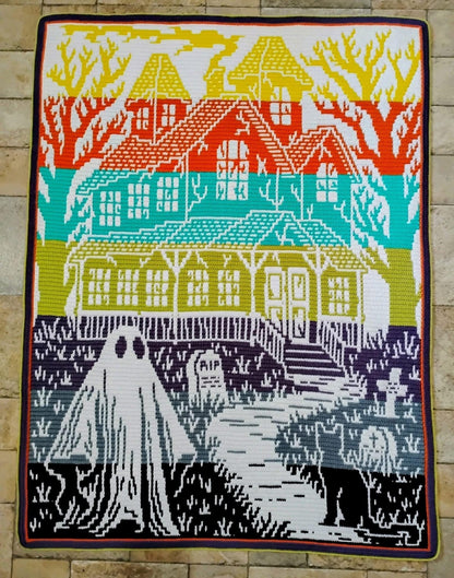 Phantom Manor Overlay Mosaic Crochet Blanket Pattern