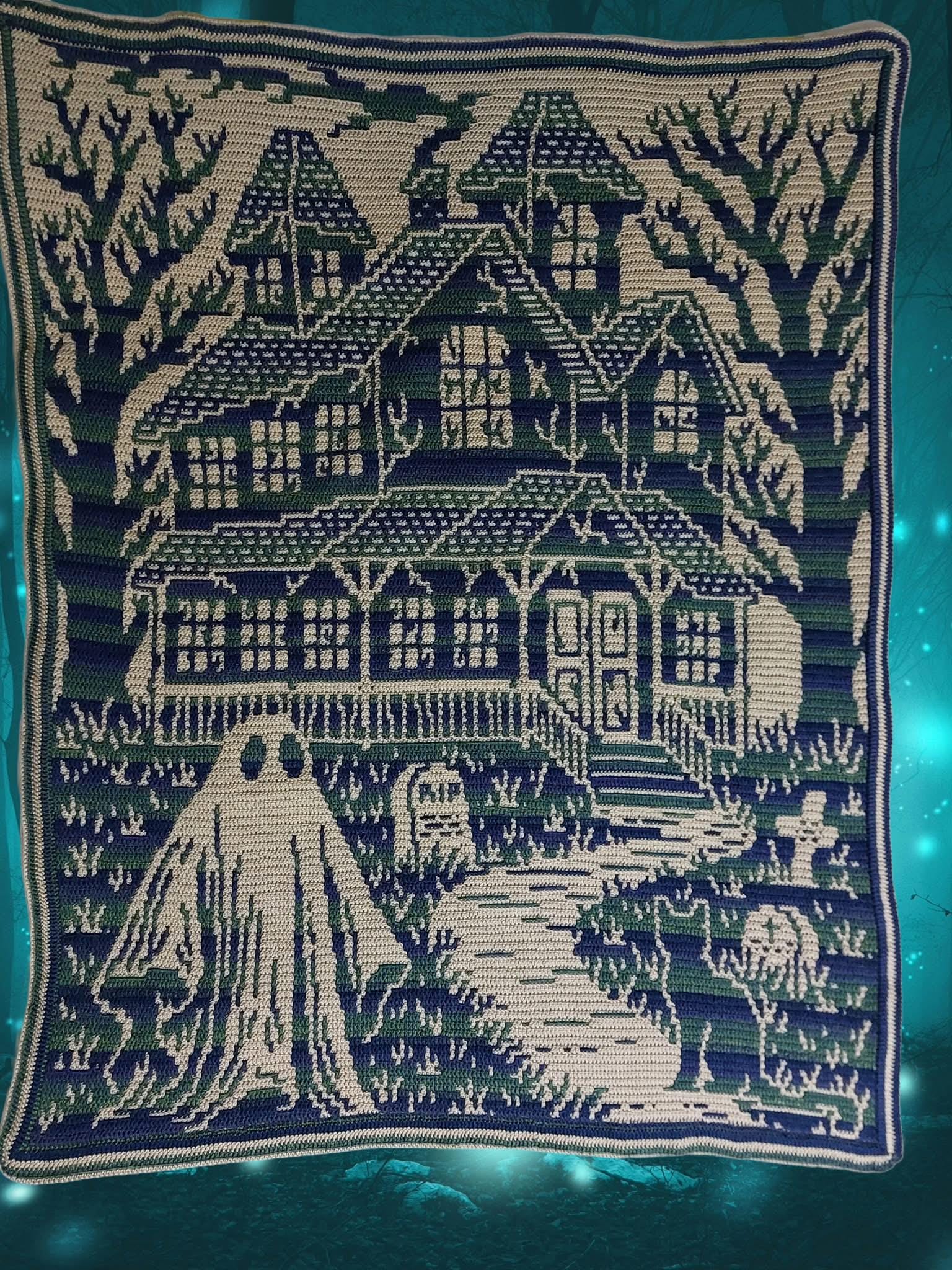 Phantom Manor Overlay Mosaic Crochet Blanket Pattern
