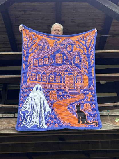 Phantom Manor Overlay Mosaic Crochet Blanket Pattern