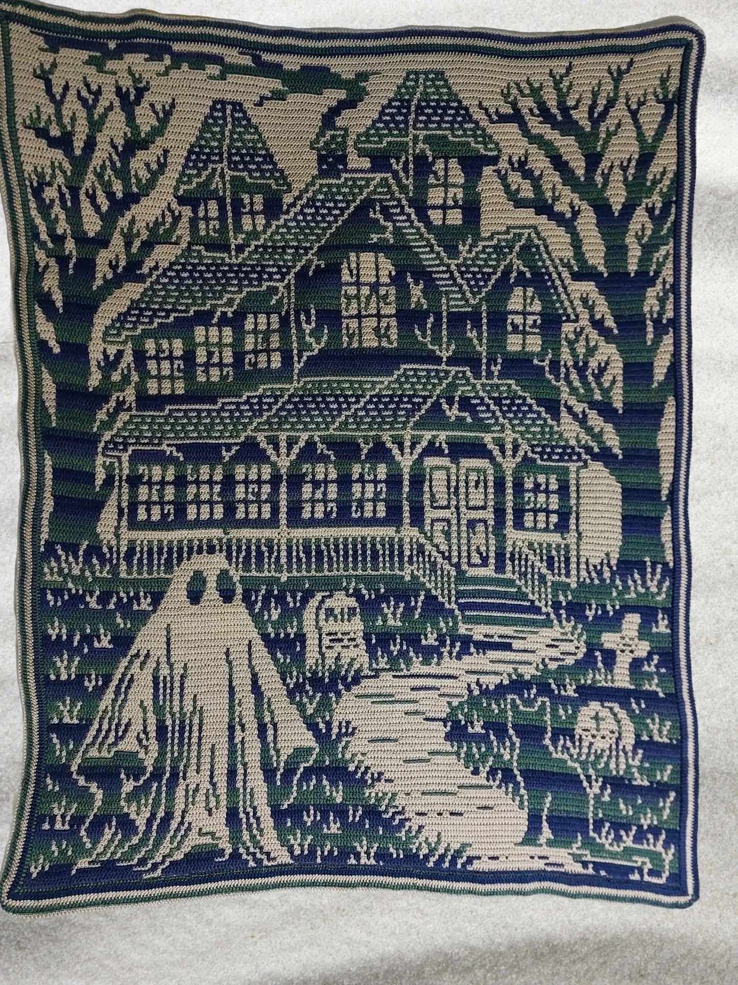 Phantom Manor Overlay Mosaic Crochet Blanket Pattern