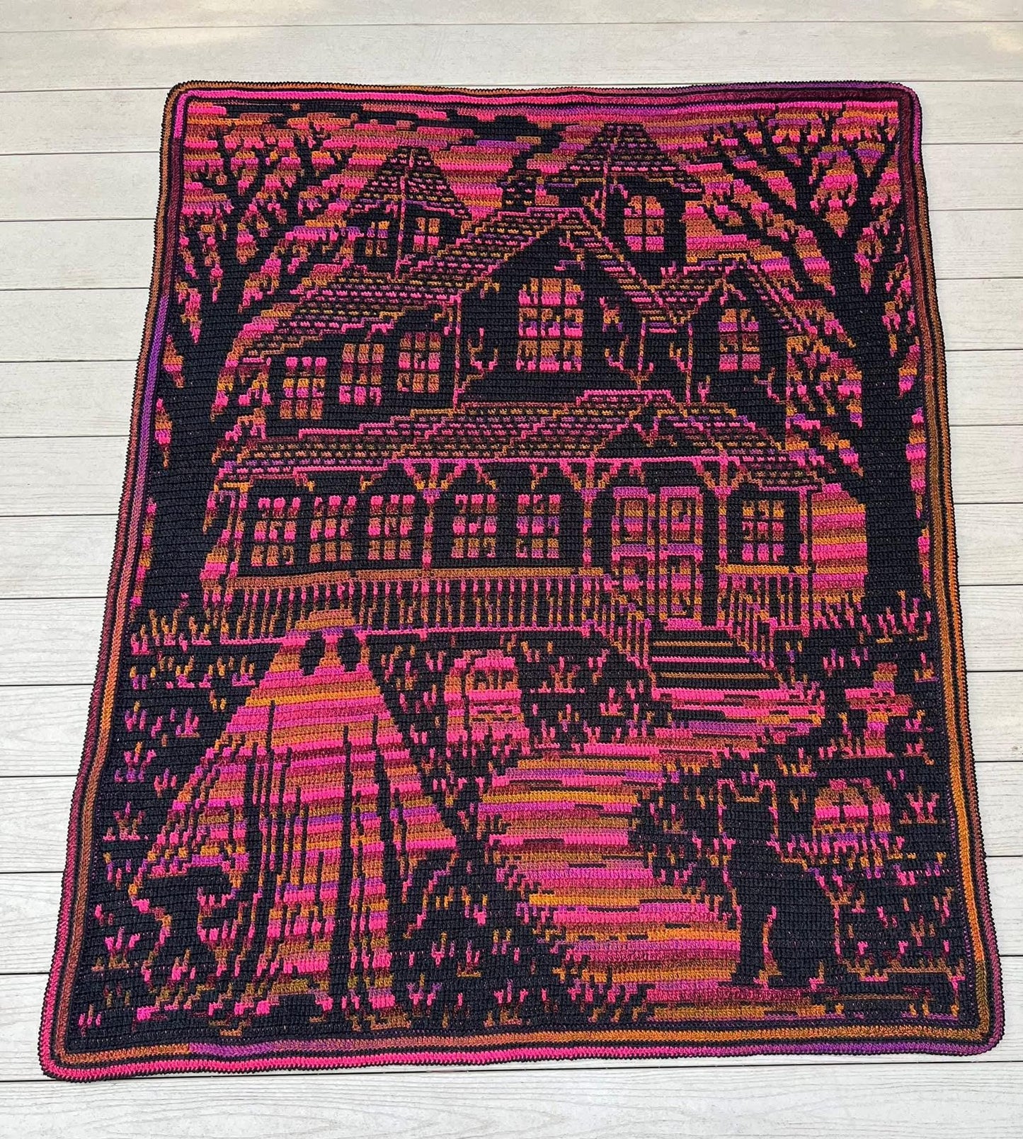 Phantom Manor Overlay Mosaic Crochet Blanket Pattern