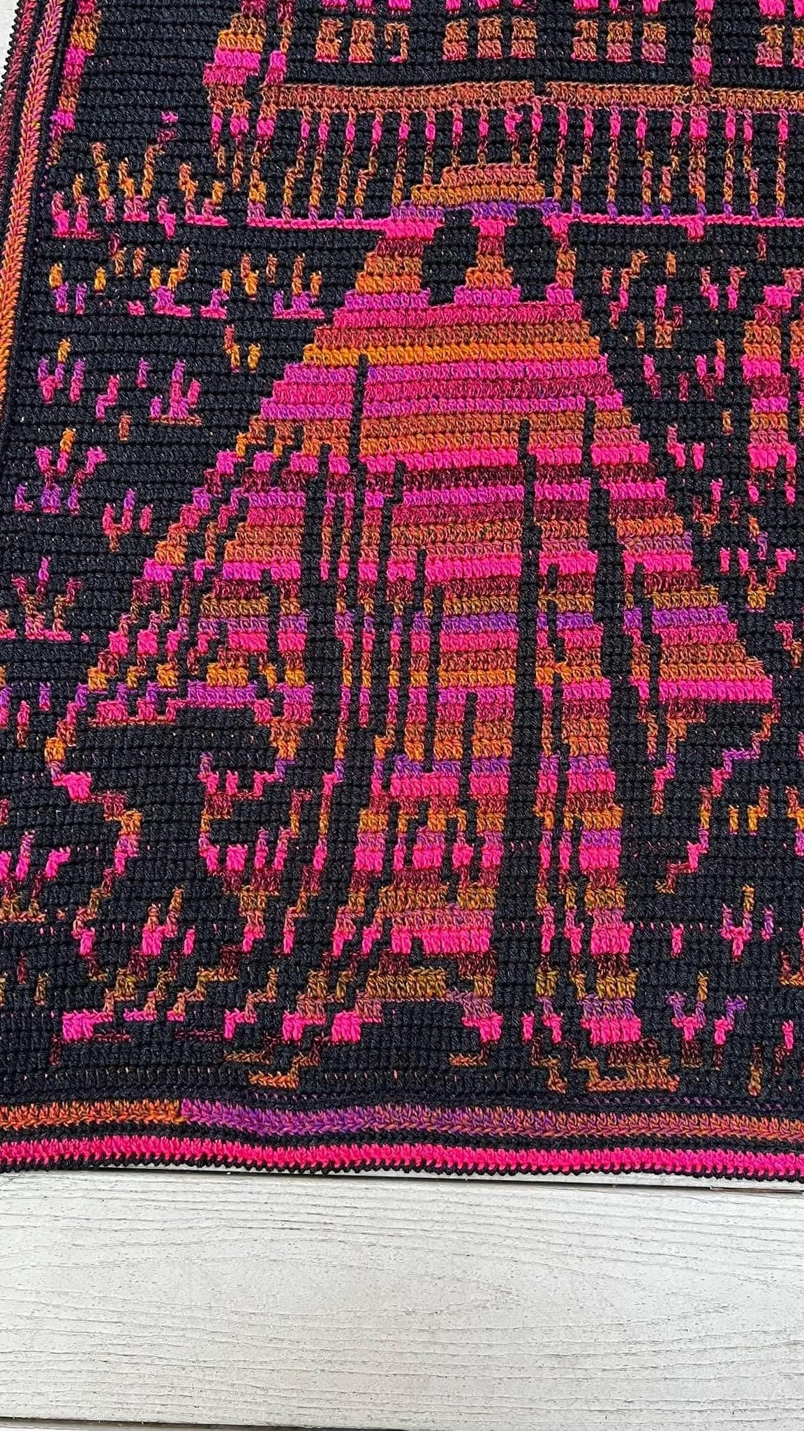 Phantom Manor Overlay Mosaic Crochet Blanket Pattern