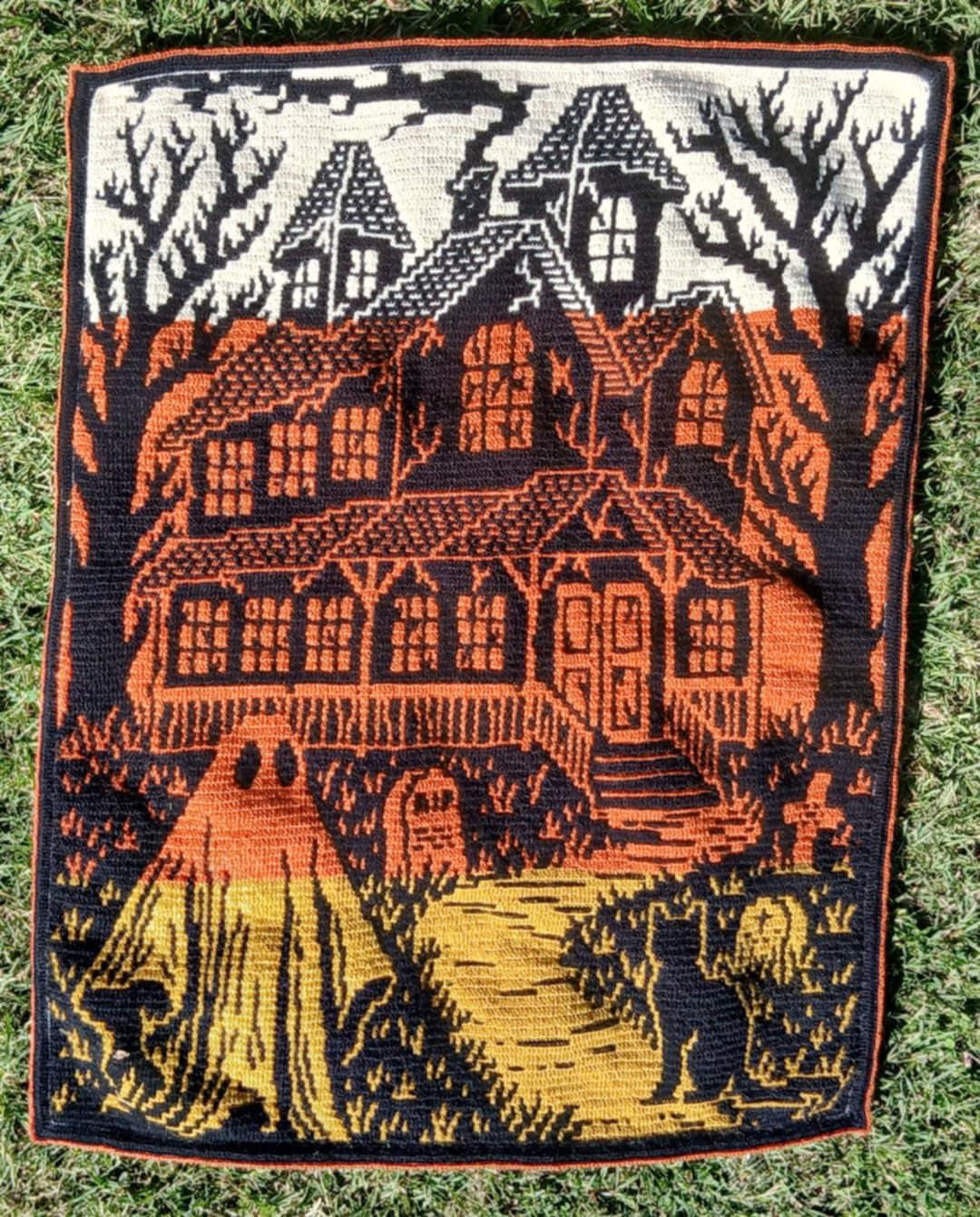 Phantom Manor Overlay Mosaic Crochet Blanket Pattern