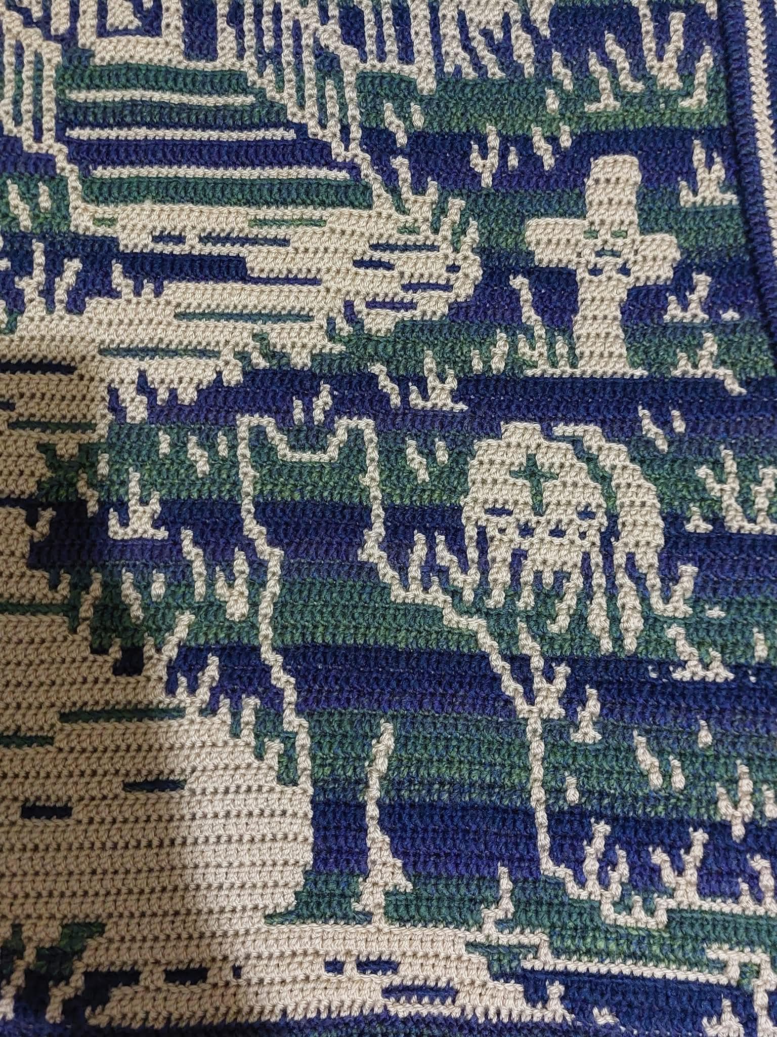 Phantom Manor Overlay Mosaic Crochet Blanket Pattern