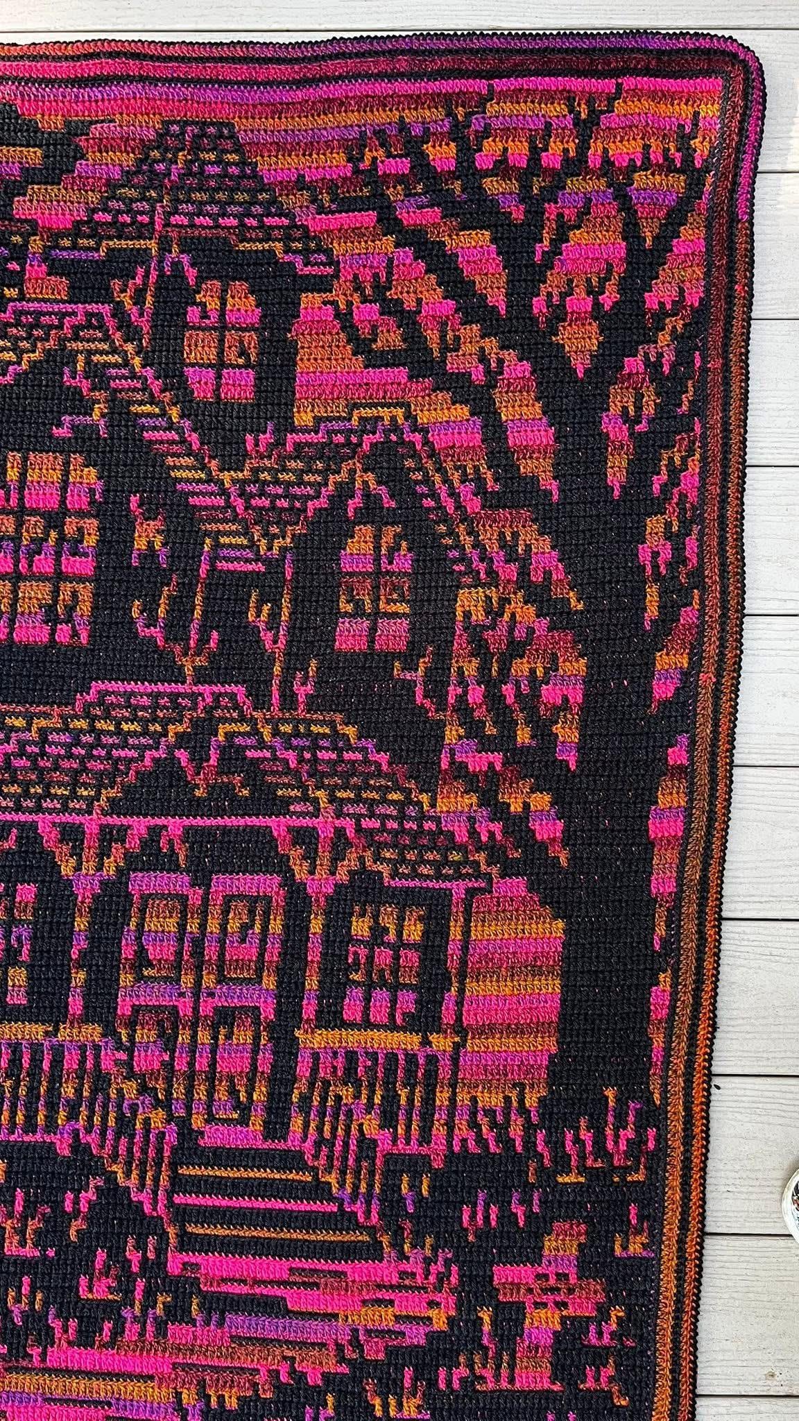 Phantom Manor Overlay Mosaic Crochet Blanket Pattern