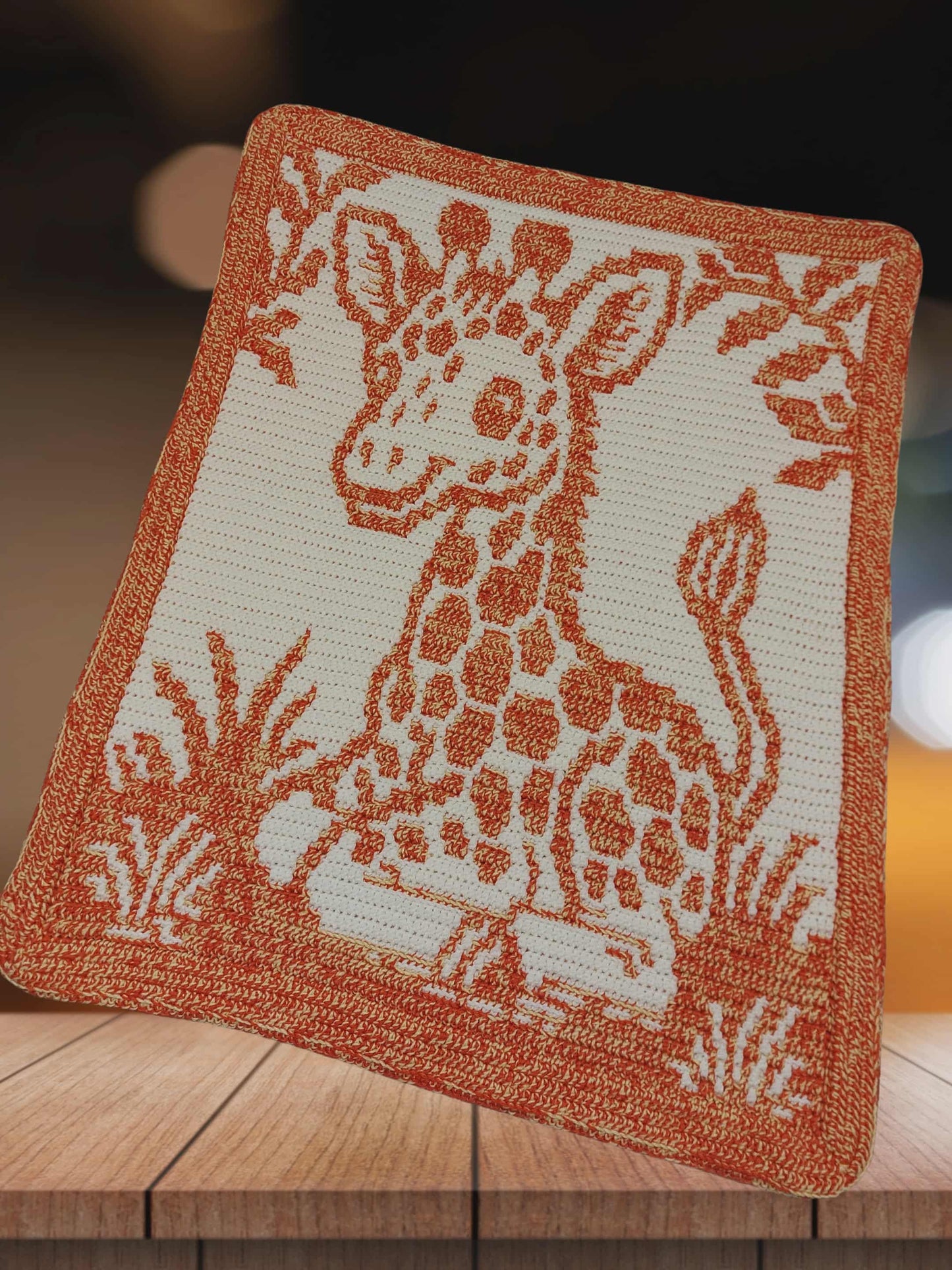Little Sprout Giraffe Overlay Mosaic Baby Blanket Crochet Pattern