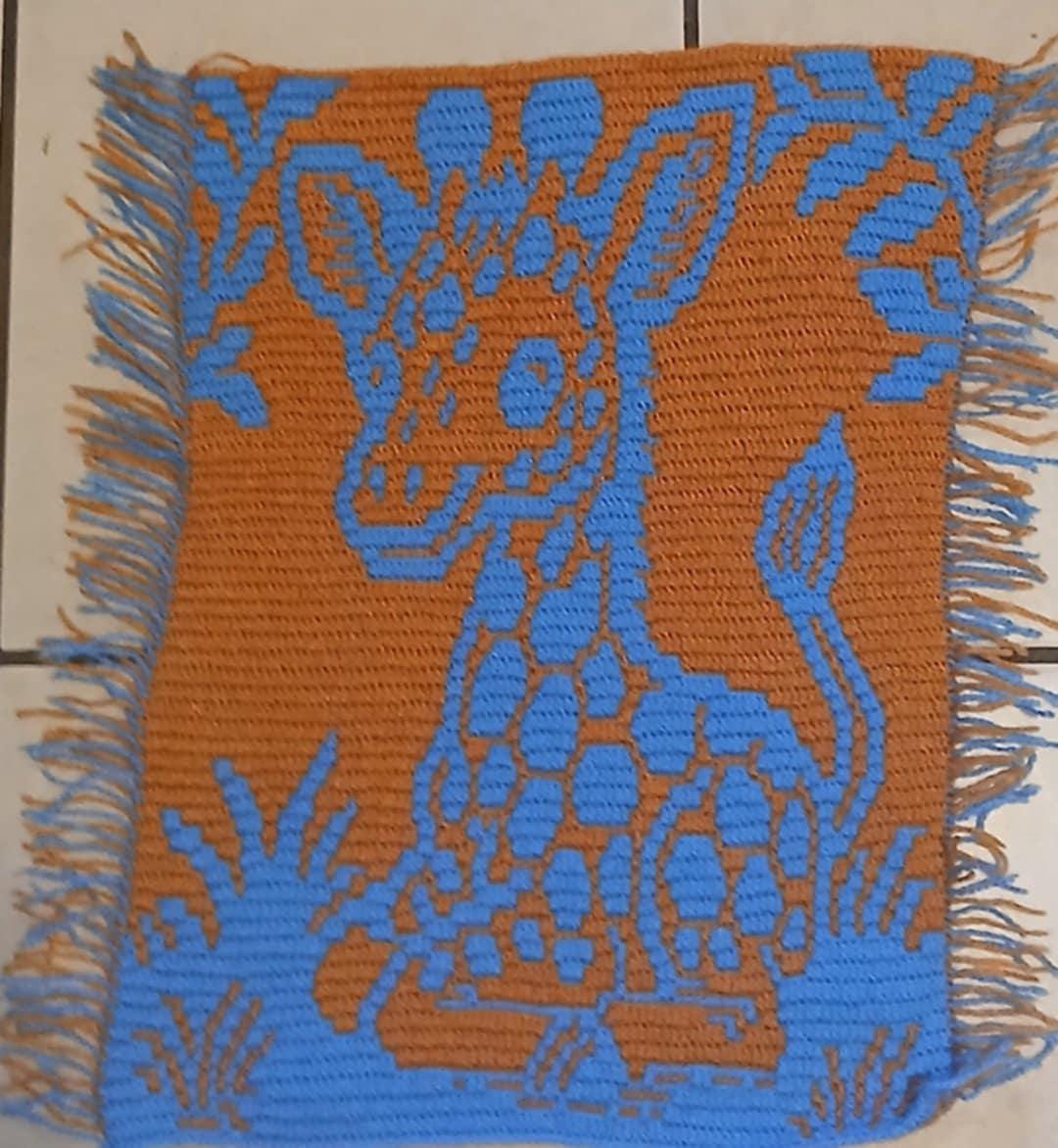 Little Sprout Giraffe Overlay Mosaic Baby Blanket Crochet Pattern