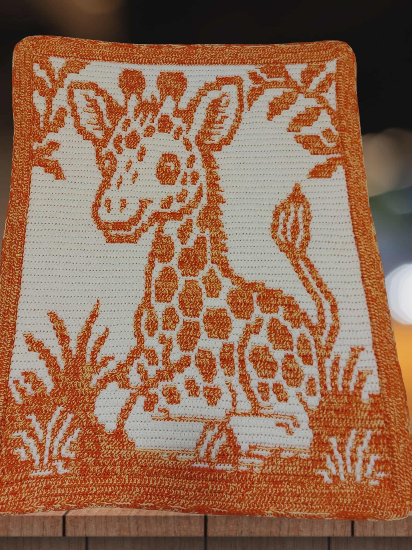 Little Sprout Giraffe Overlay Mosaic Baby Blanket Crochet Pattern