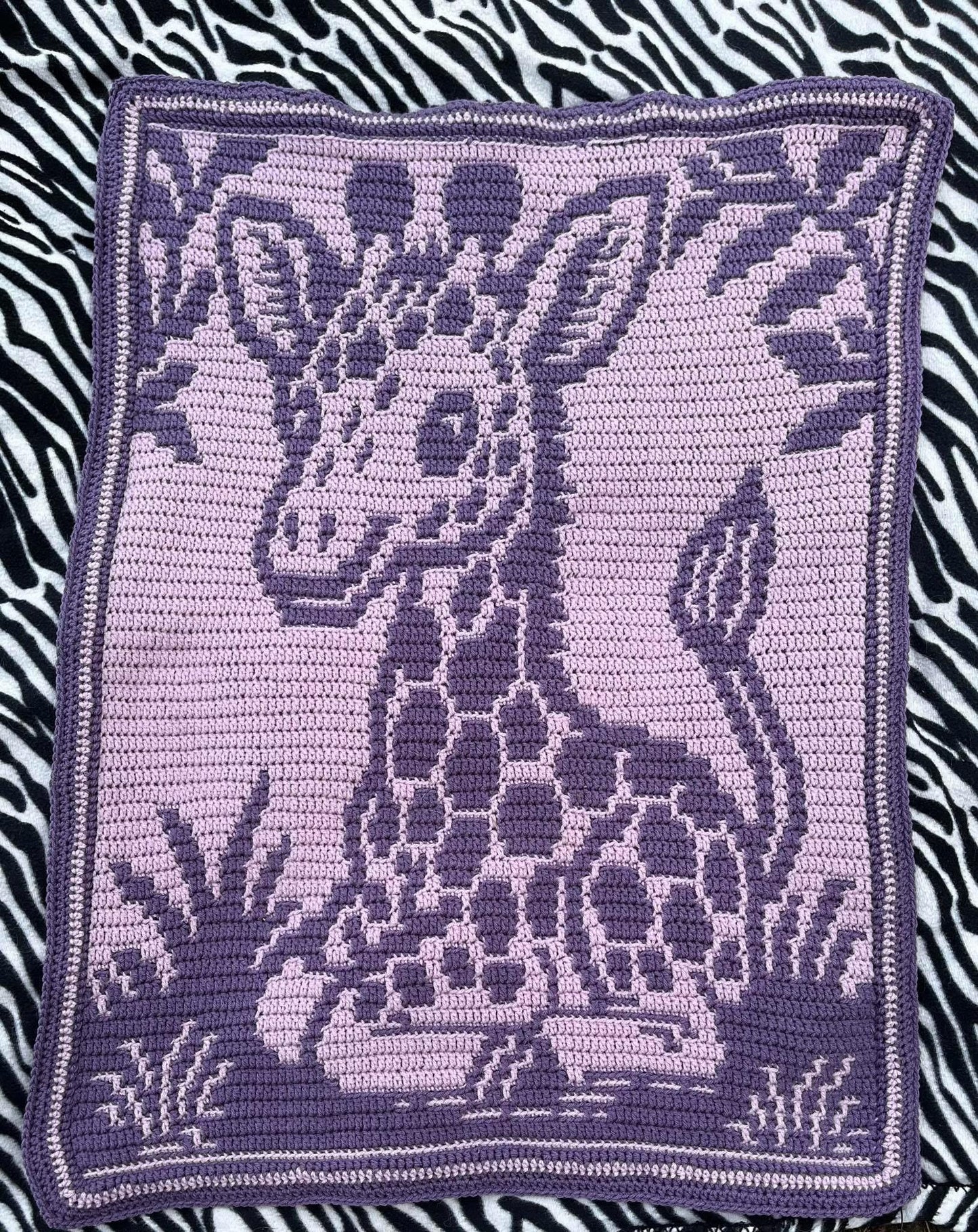 Little Sprout Giraffe Overlay Mosaic Baby Blanket Crochet Pattern