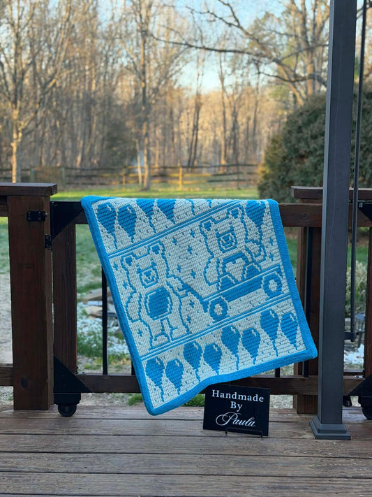 Teddy Bear Parade Overlay Mosaic Crochet Pattern