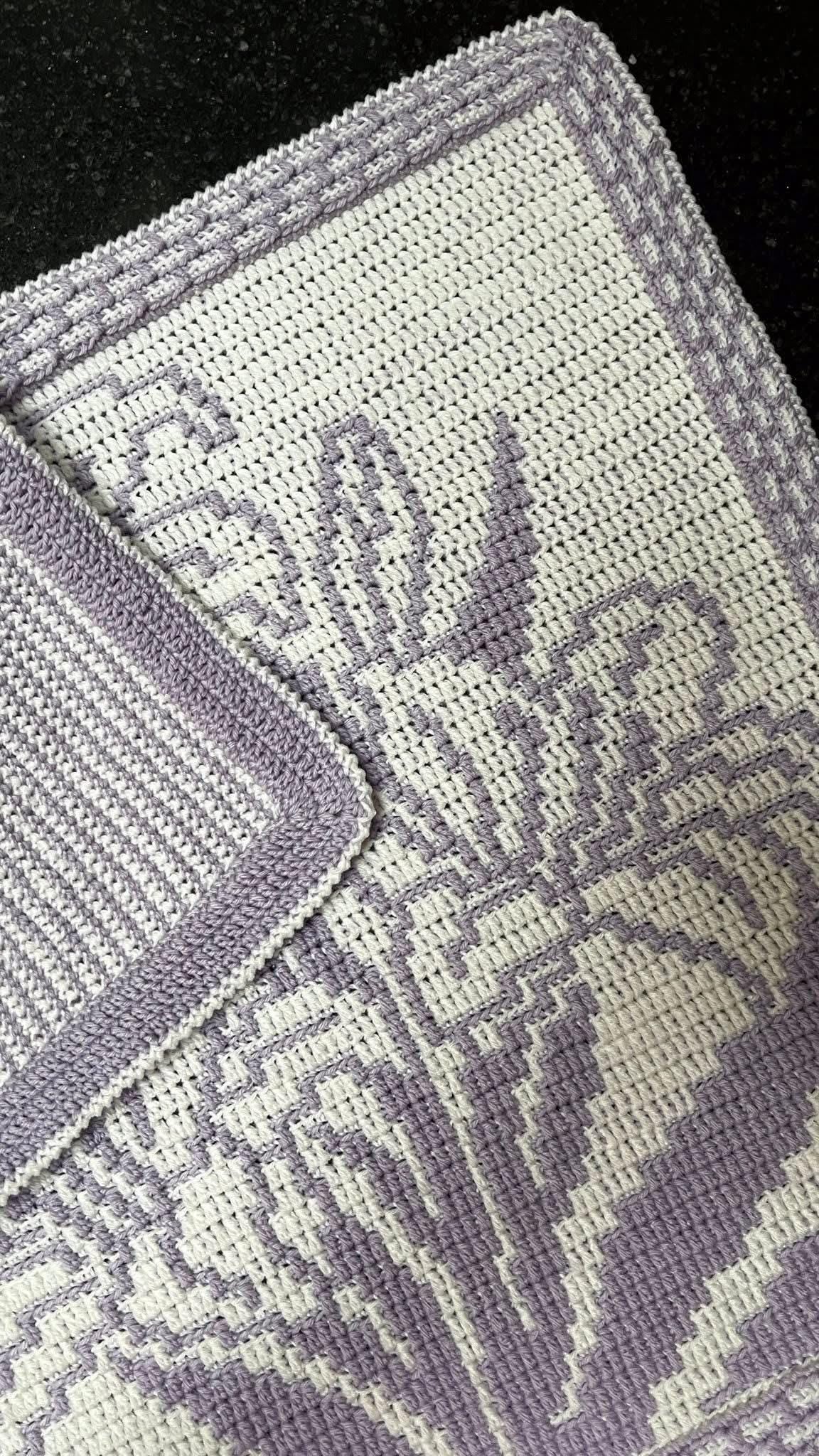 Lovely Lilies Overlay Mosaic Crochet Baby Blanket or Wallhanging Pattern