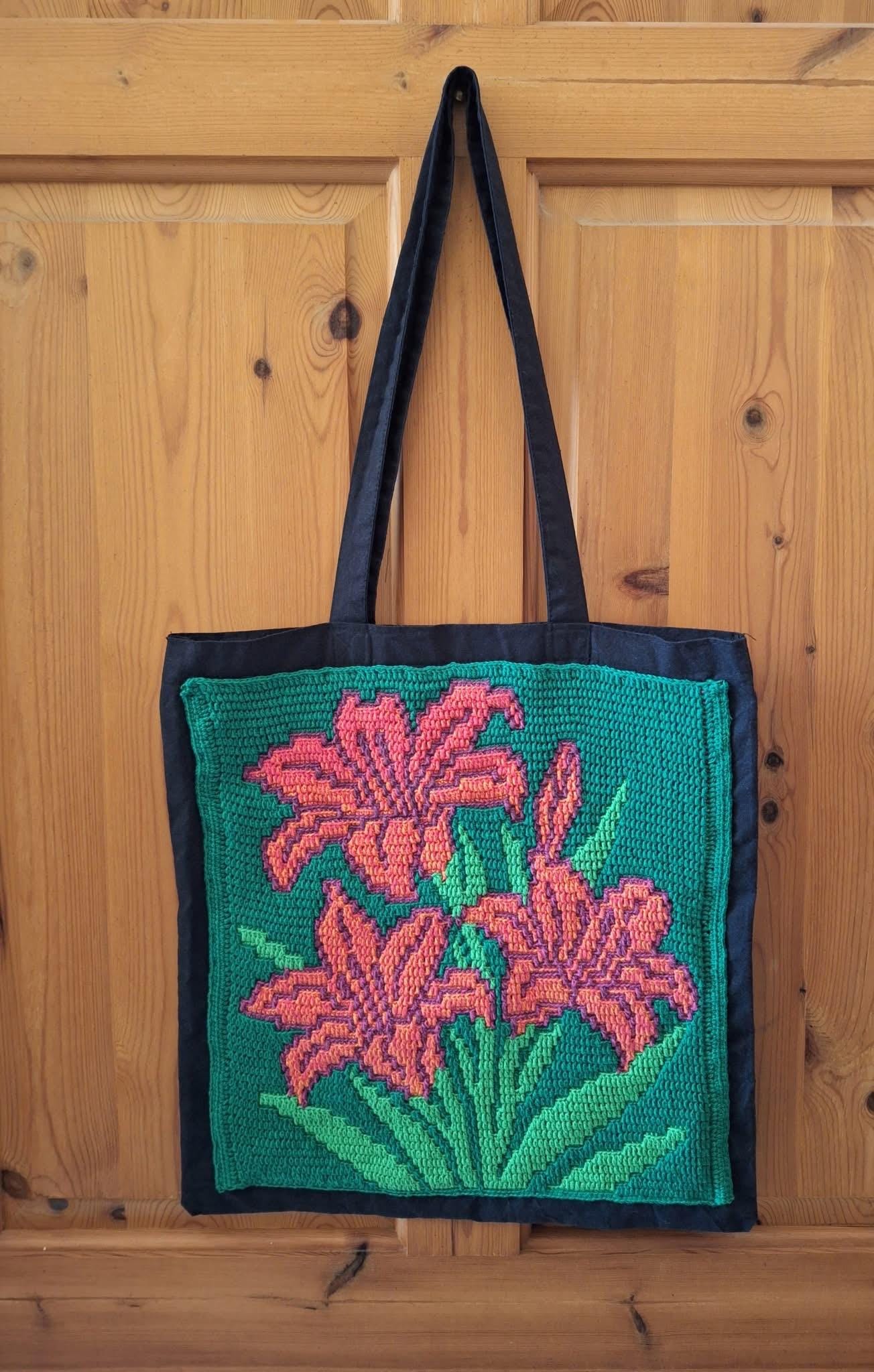 Lovely Lilies Overlay Mosaic Crochet Baby Blanket or Wallhanging Pattern