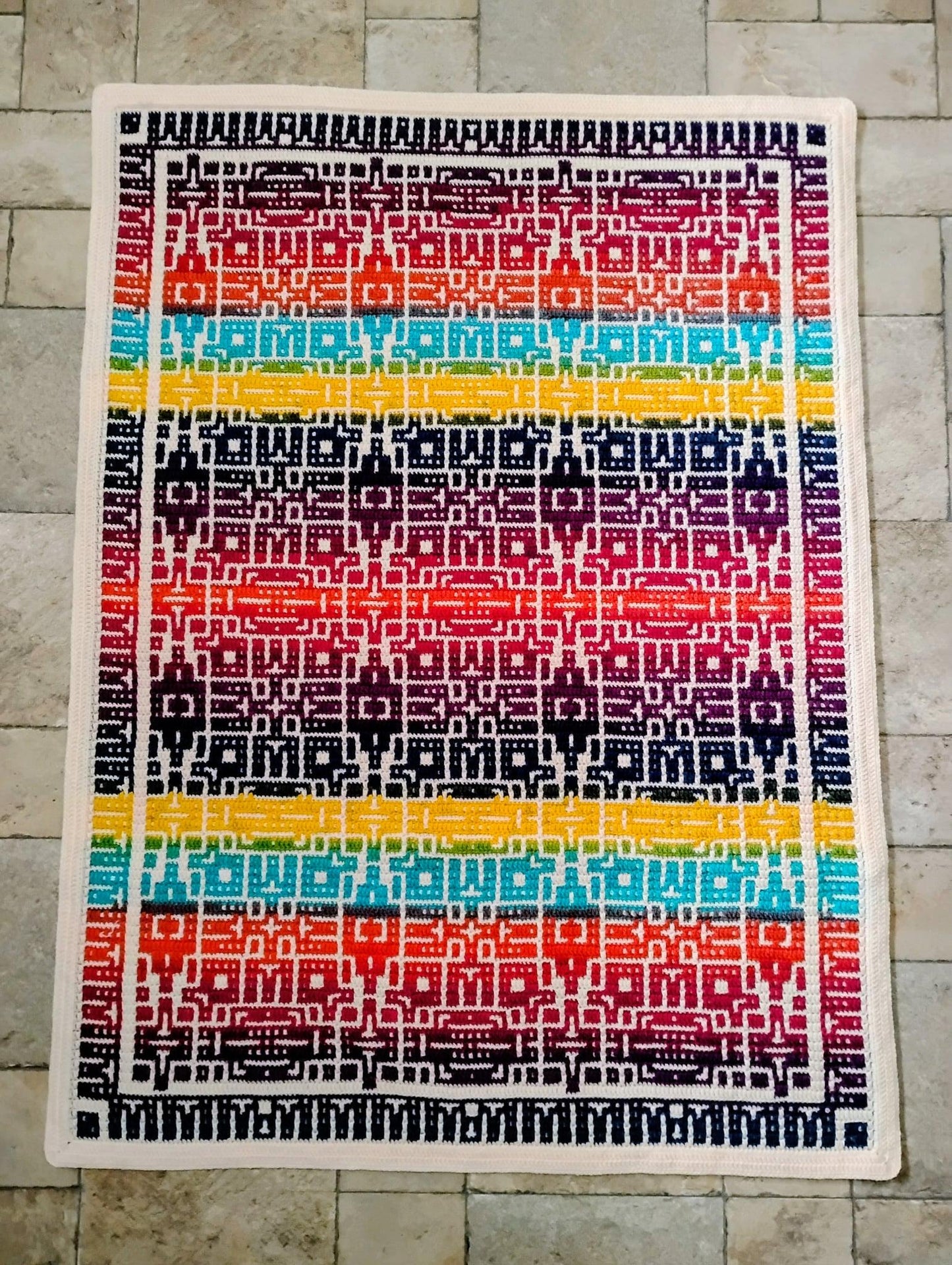 Circuit Garden Overlay Mosaic Crochet Blanket Pattern