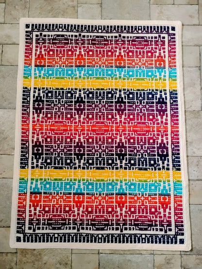 Circuit Garden Overlay Mosaic Crochet Blanket Pattern