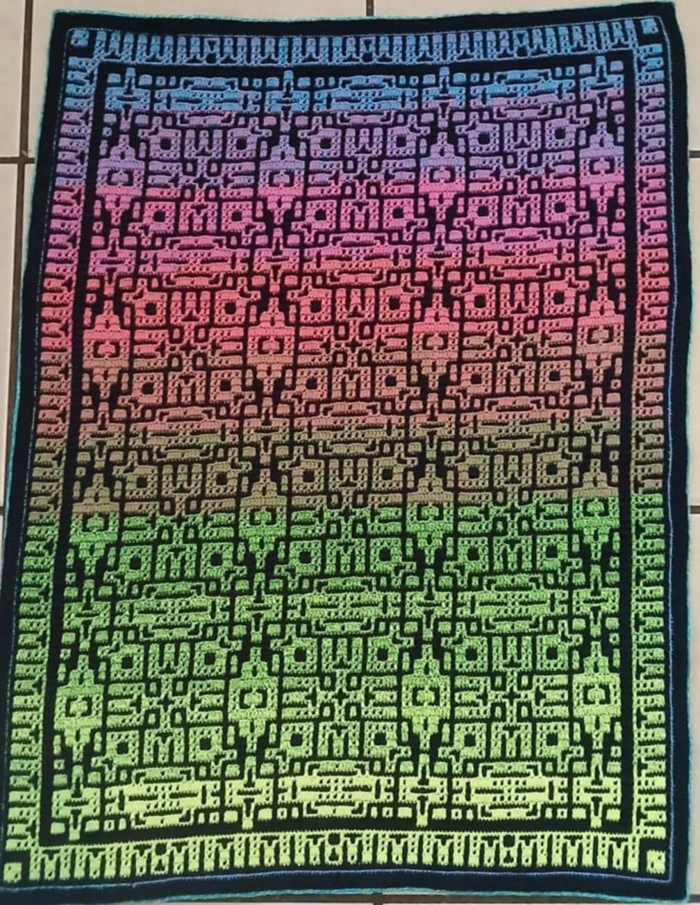 Circuit Garden Overlay Mosaic Crochet Blanket Pattern