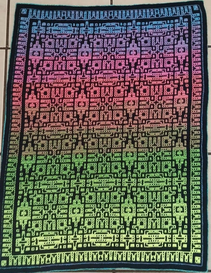 Circuit Garden Overlay Mosaic Crochet Blanket Pattern