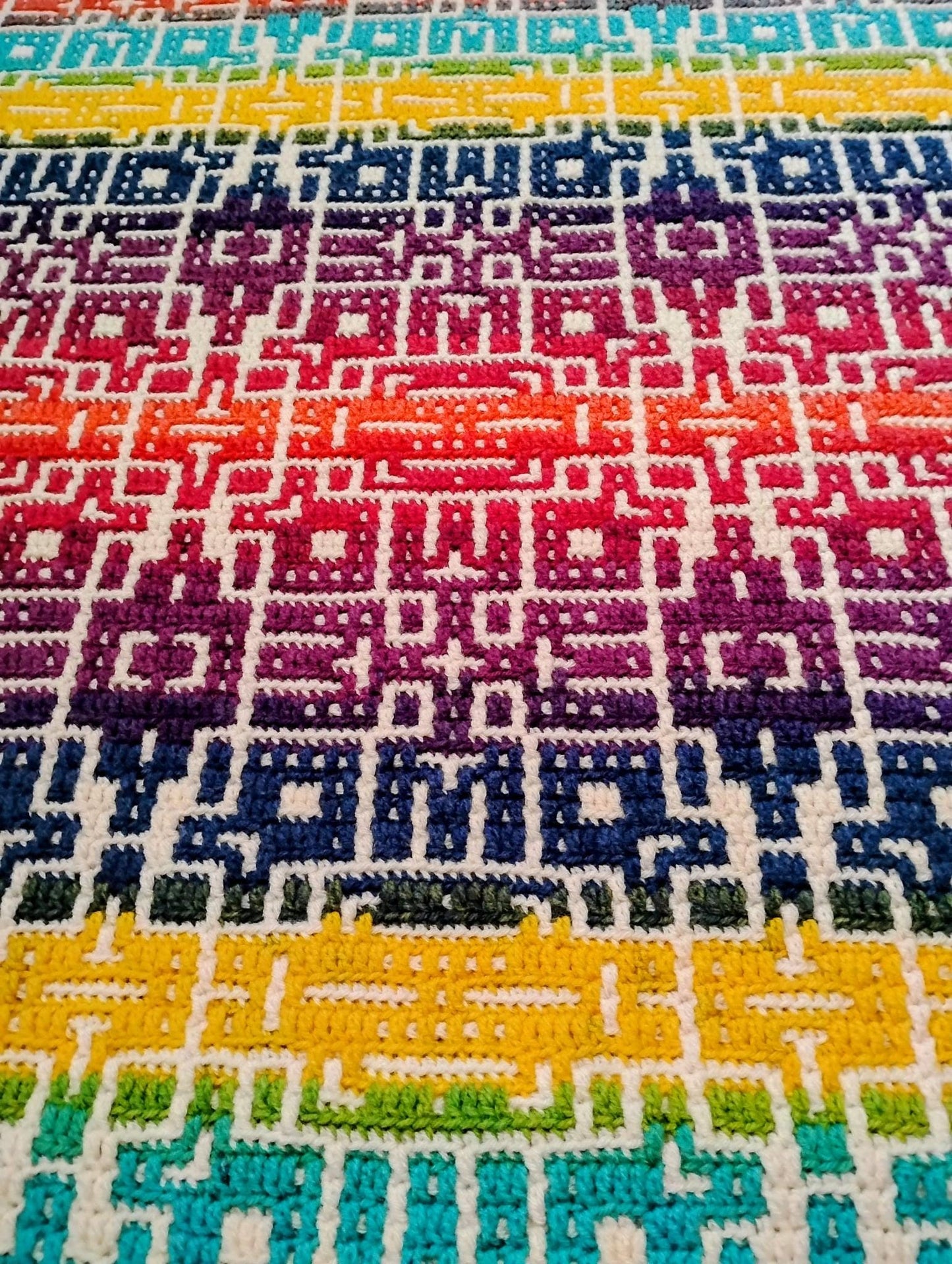 Circuit Garden Overlay Mosaic Crochet Blanket Pattern