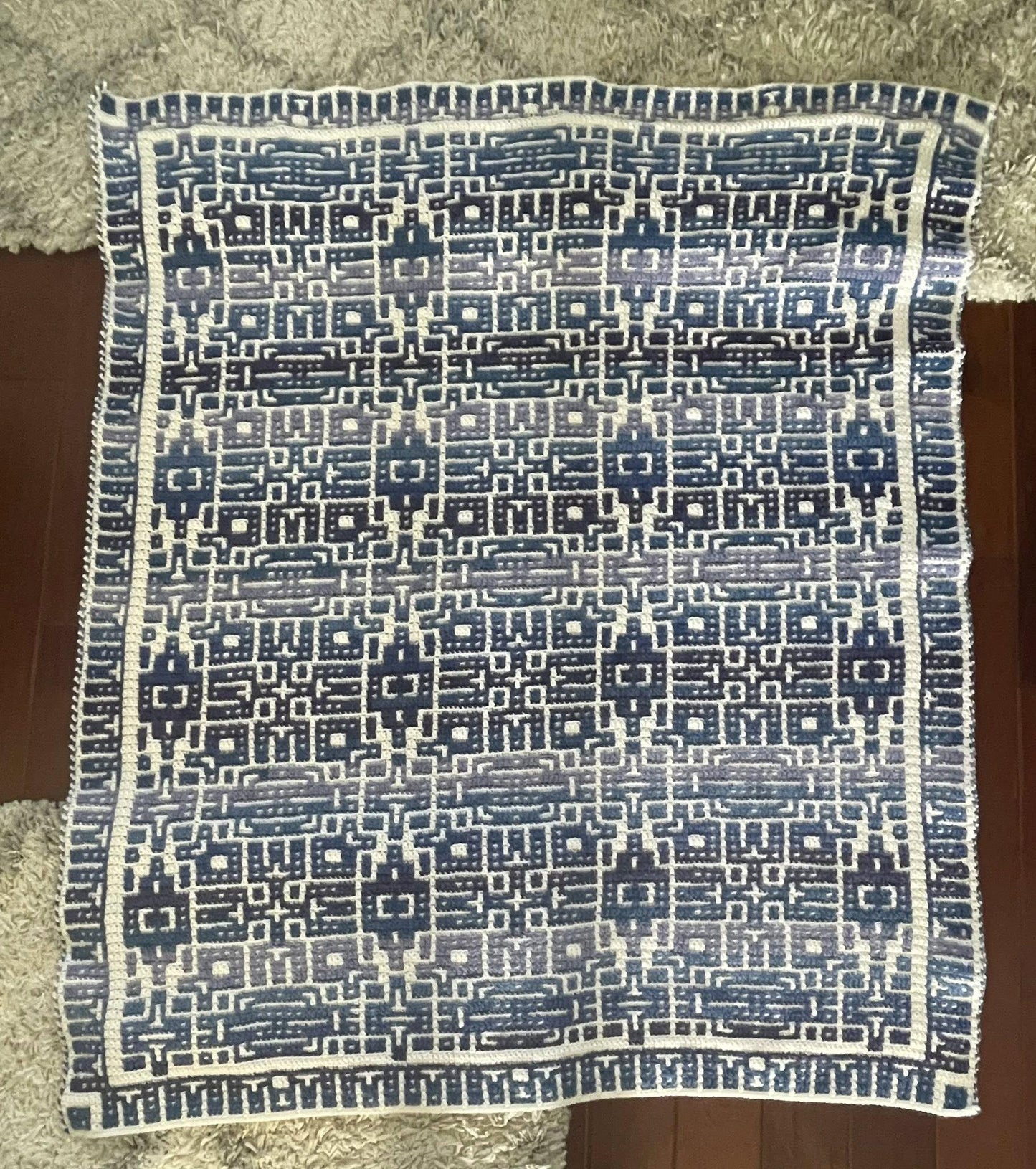 Circuit Garden Overlay Mosaic Crochet Blanket Pattern