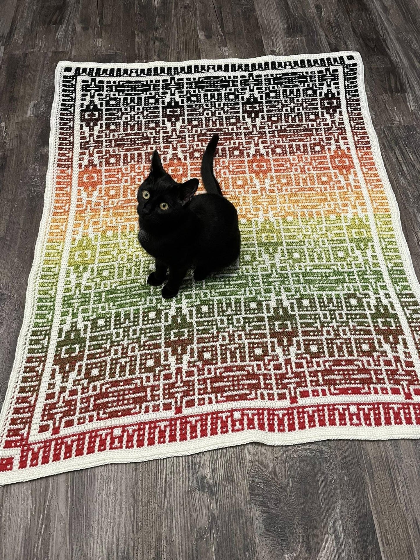 Circuit Garden Overlay Mosaic Crochet Blanket Pattern